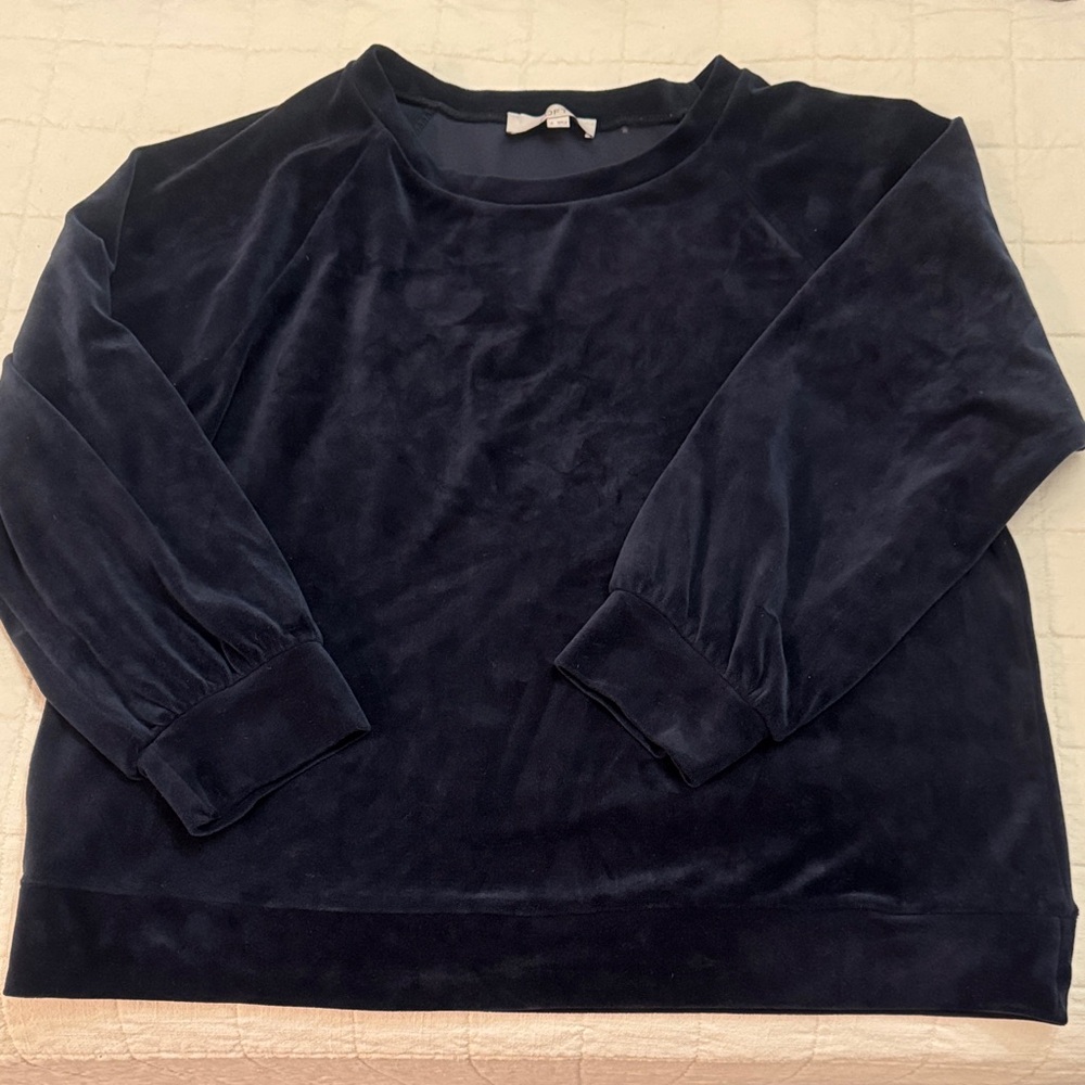 Blue velour shirt